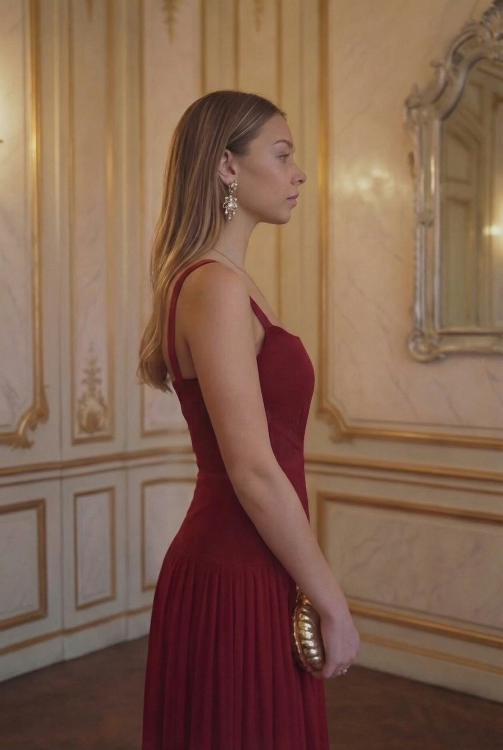 Scarlett Spaghetti Gown - Crimson Red Lus Deluné