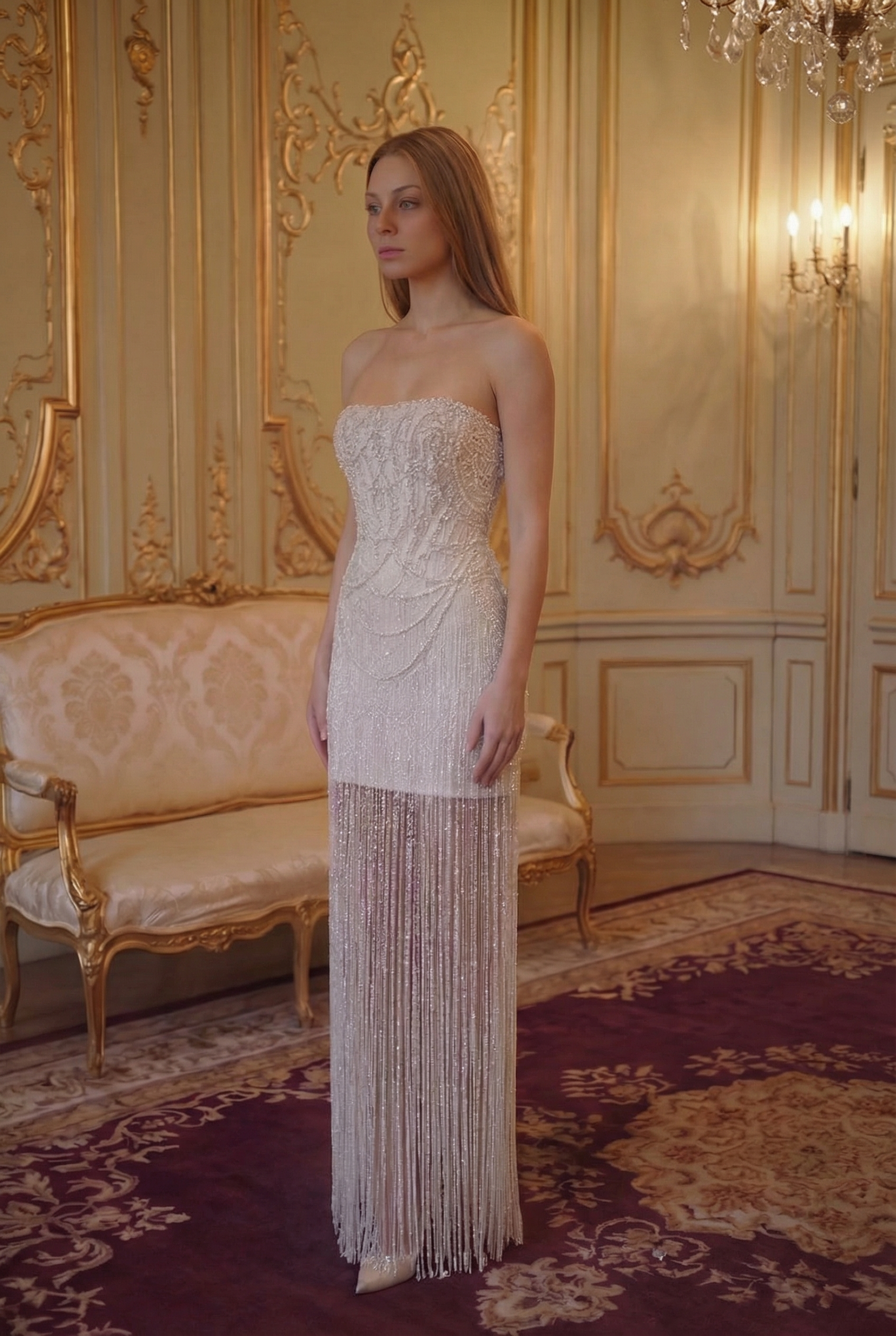 Elara Beaded Column Gown - Pearl Ivory (Copy) Lus Deluné