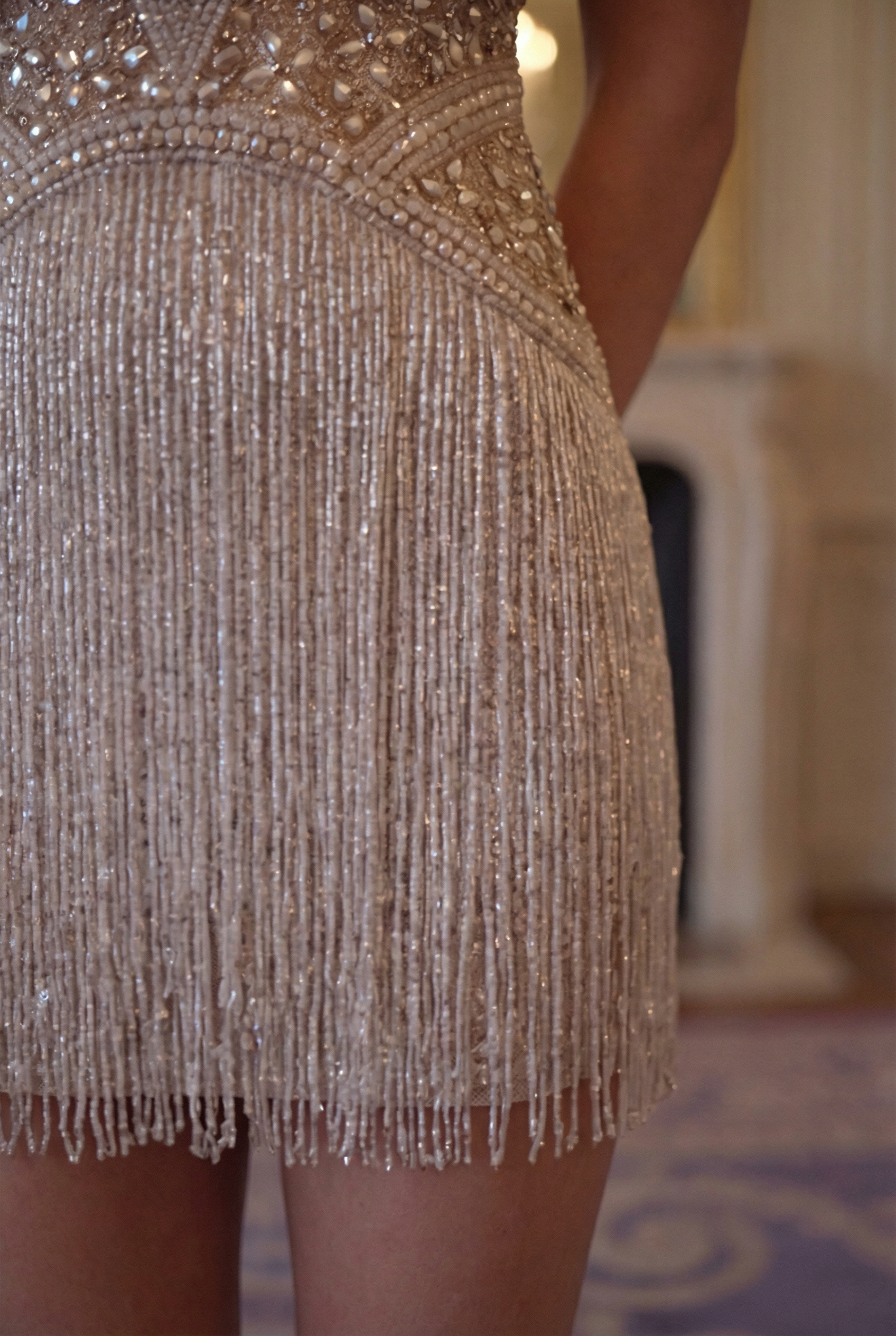Opal Halter Dress – Champagne Silver Lus Deluné