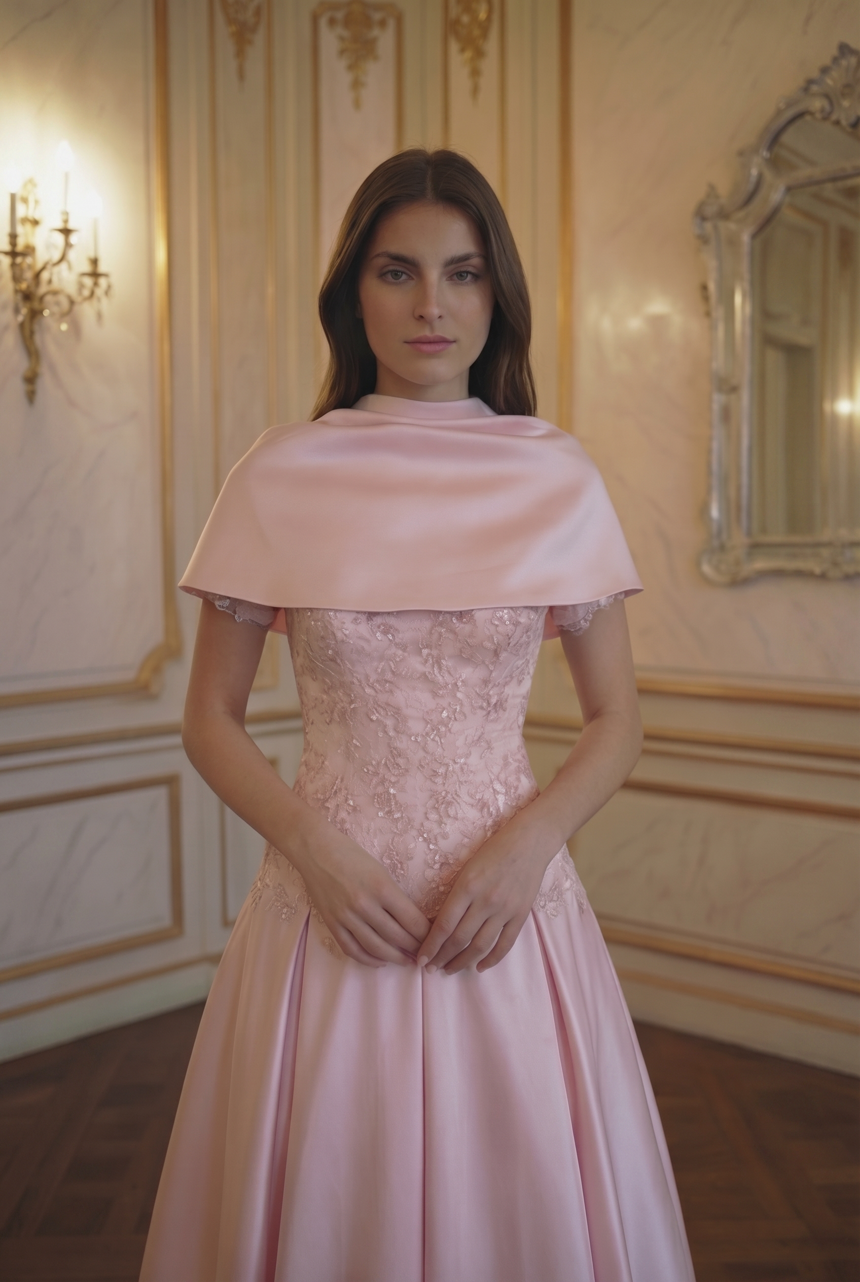 Aurora Wrap Ballgown - Petal Pink Lus Deluné