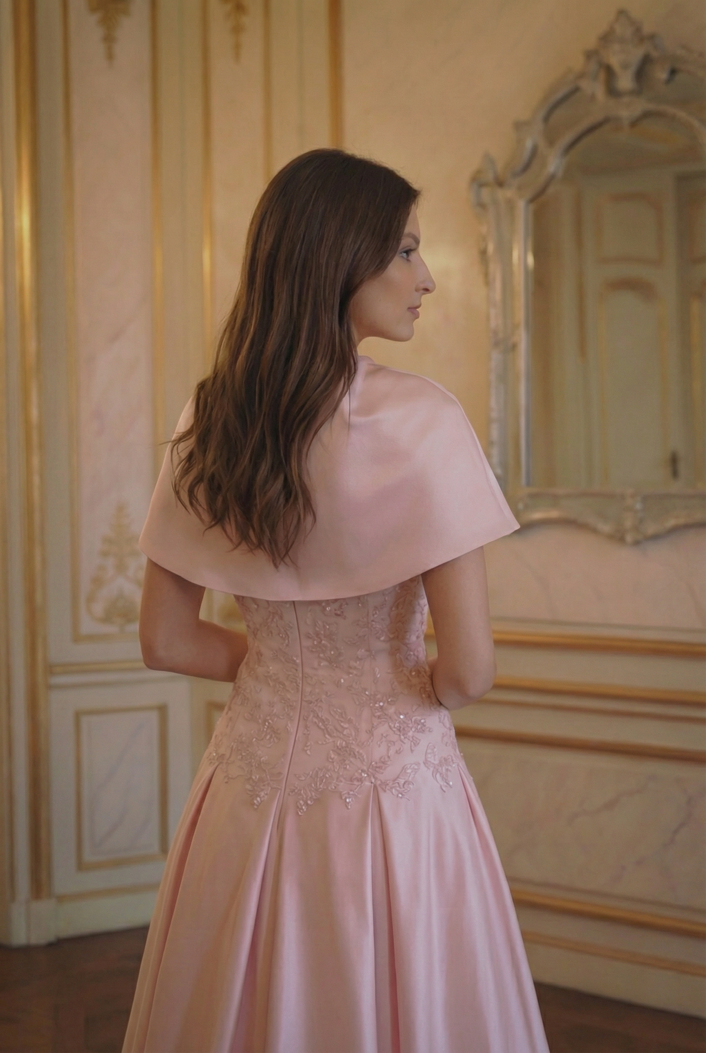 Aurora Wrap Ballgown - Petal Pink Lus Deluné