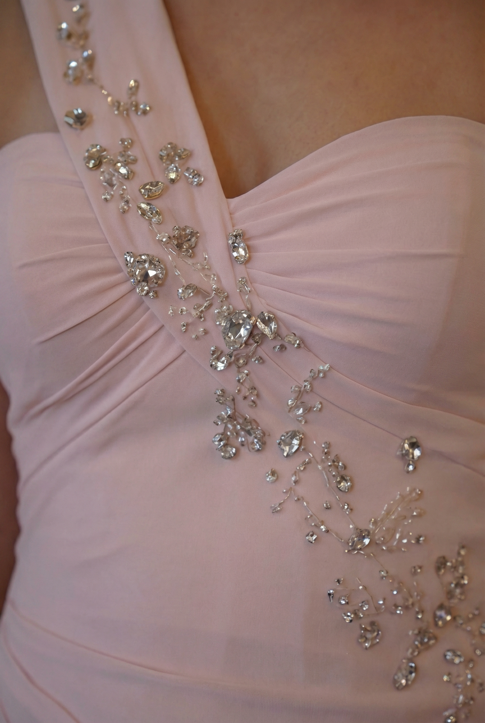 Seraphine One-Shoulder Gown - Ivory Blush Lus Deluné