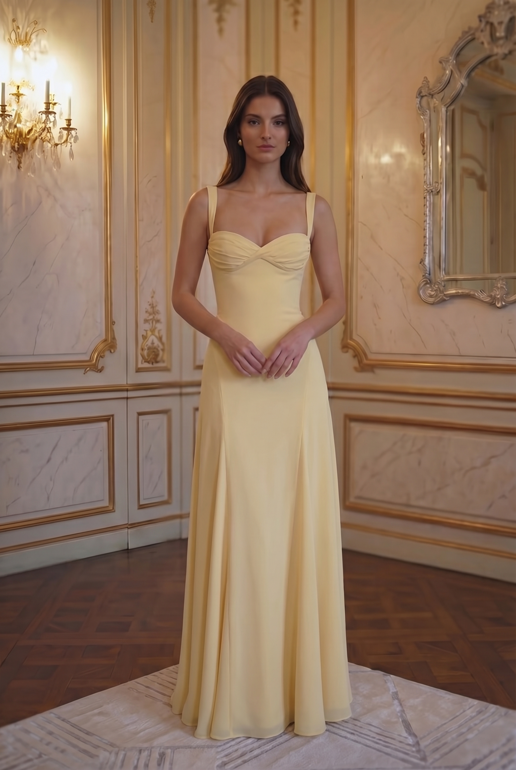 Soleil Sweetheart A-Line Gown - Butter Yellow Lus Deluné