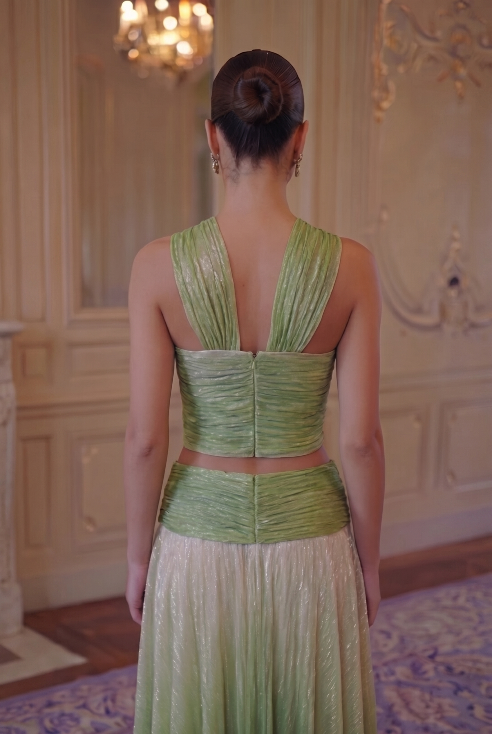 Aurora Halter Metallic Set - Sage Ombre Lus Deluné