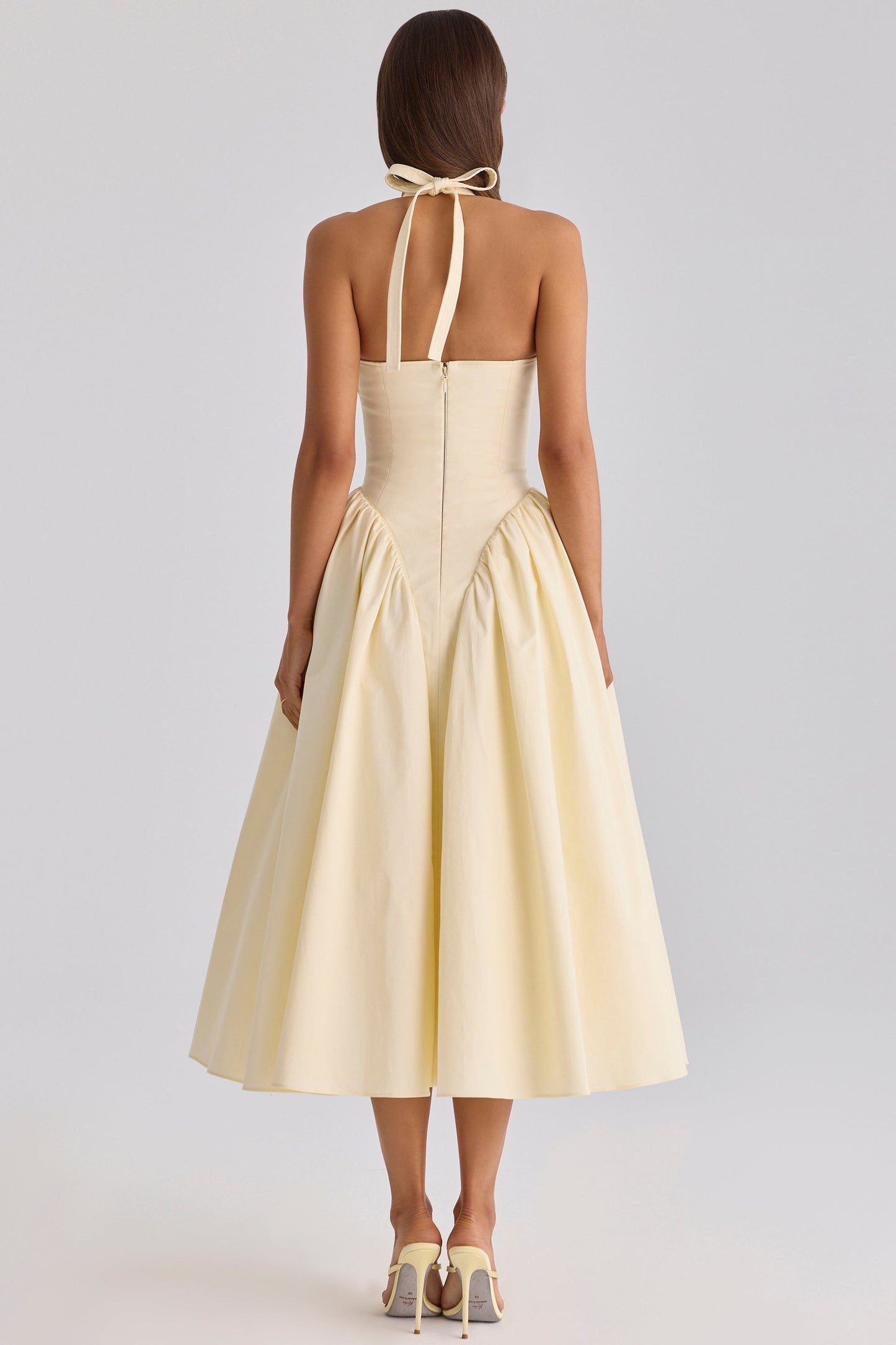 Magnolia Halter Dress — Butter Yellow Lus Deluné