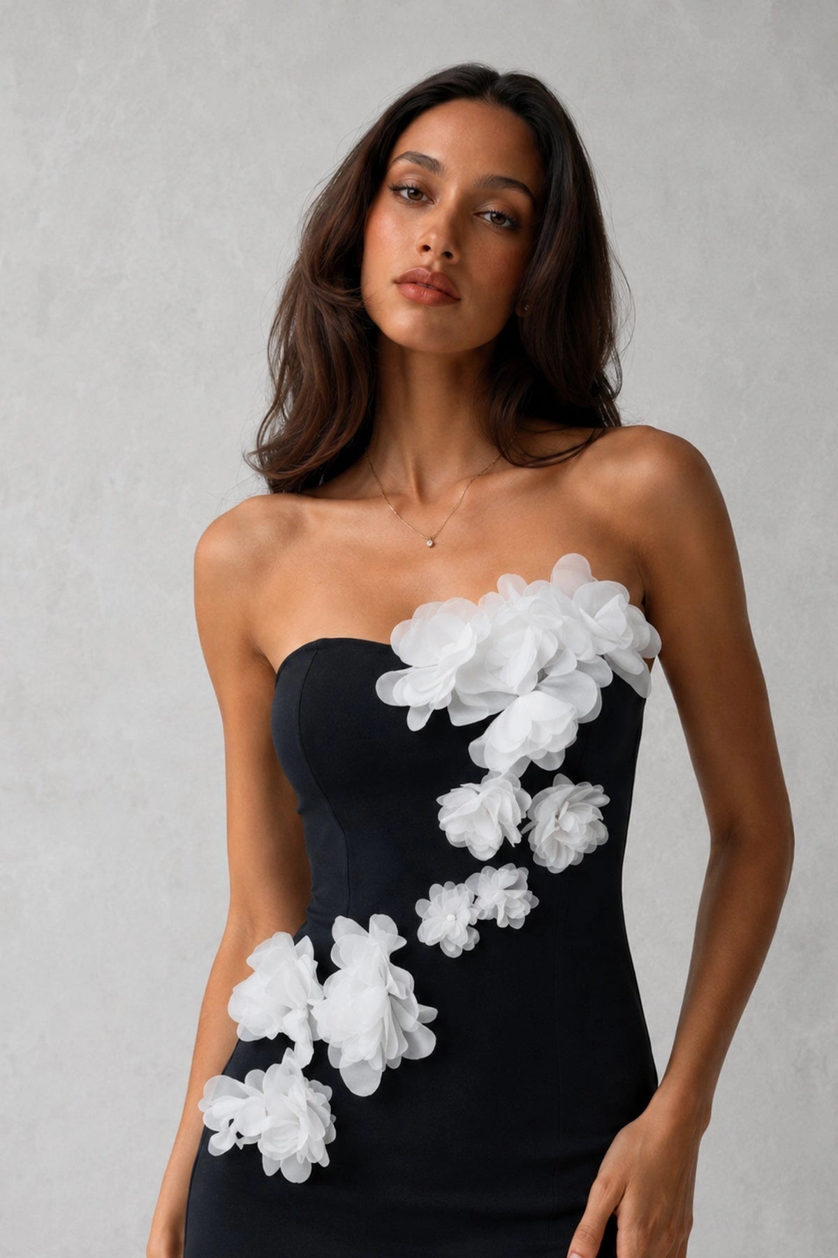 Noir Bloom Strapless Mermaid Gown — Midnight Black Lus Deluné