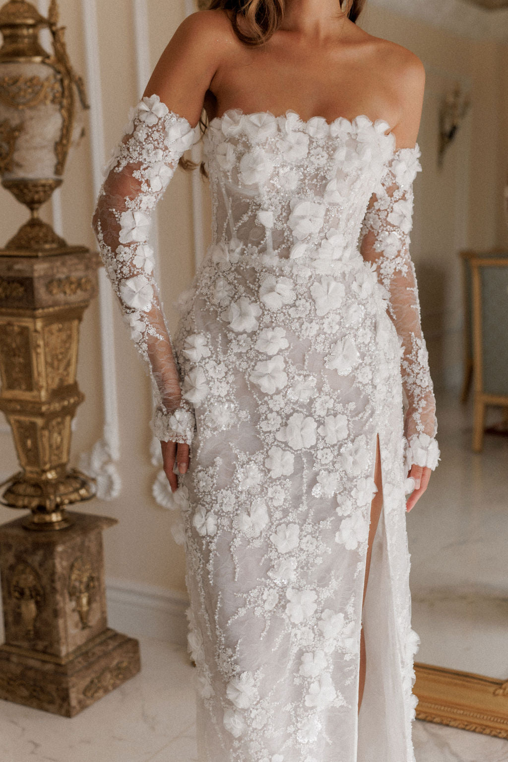 Celestia Lace Gown - Bridal Ivory Lus Deluné